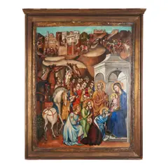 Bartolo di Fredi, Adoration of the Magi, oil on canvas mounted to panel