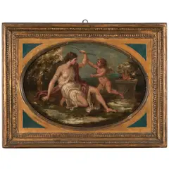 Filippo Lauri, Amore e Venere, oil on copper
