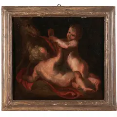 Romulus and Remus by Italian School, oil on canvas, offered Oct 2025