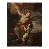 Italian School, The Archangel Raphael and Tobias, oil on canvas