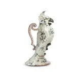 Émile Gallé, Faience Parrot Figural Jug and Cover