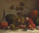 Thomas Badger, Still Life with Fruit and Decanter, c. 1820, oil on panel