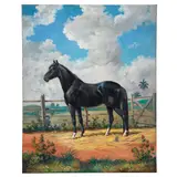 Evelio Garcia Mata, Caballo, 1989, oil on canvas
