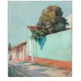 Esteban Fernandez Domenech, La tapia verde, 1932, oil on canvas