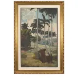 Domingo Ramos, El palmar cubano, oil on canvas