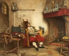 Frank Moss Bennett, Contemplation, oil on canvas