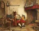 Frank Moss Bennett, Contemplation, oil on canvas