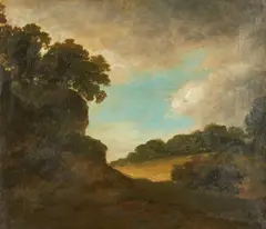 Georges Michel, A Hilly Valley Landscape, oil on canvas