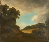 Georges Michel, A Hilly Valley Landscape, oil on canvas
