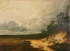 Georges Michel, An Open Landscape under Grey Skies, oil on canvas