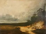 Georges Michel, An Open Landscape under Grey Skies, oil on canvas