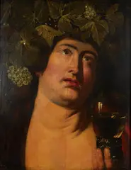 Flemish School, Bacchus, oil on panel