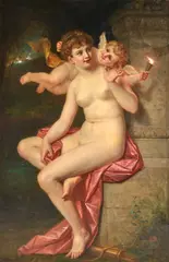 Antony Serres, Cupid and Psyche, oil on canvas