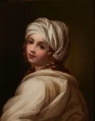Portrait of Beatrice Cenci by Guido Reni, oil on wood panel, sold Mar 2025