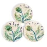 France, late 19th century, by Twenty-four Similar Majolica Artichoke Plates, each underglaze enamel decorated and molded in relief to a white ground, dia, sold Mar 2025