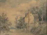Louise Piepenhagen, Half-Timbered House, Second half of 19th century, watercolour, pencil, paper