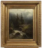 Forest Brook by Charlotte Piepenhagen-Mohr, 1860s, oil on canvas, sold Dec 2025
