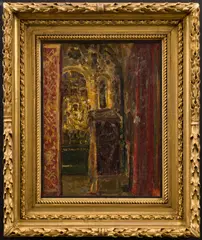 Ilja Repin, Study of the Interior of the Church, 1880s, oil on canvas