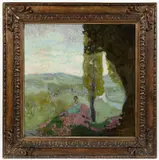 Alois Kalvoda, Dreamy, 1905 - 1910, oil, cardboard