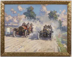 Vilém Kreibich, Direct Match, 1910, oil on cardboard