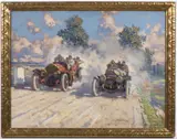Vilém Kreibich, Direct Match, 1910, oil on cardboard
