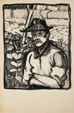 Otakar Kubín, In the Garden, Around 1907-1908, indian ink on paper