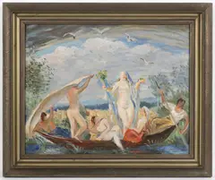 Jakub Obrovský, Allegory of Summer, 1920s, oil on canvas on cardboard