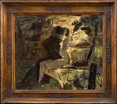 Pravoslav Kotík, Lovers, 1932, oil on canvas