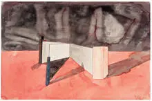 Guy Dill, ASJ, 1974, Watercolor, ink, and pencil on paper