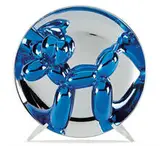 Balloon Dog (Blue) by Jeff Koons, 1995, Cast porcelain with blue reflective finish, sold May 2014
