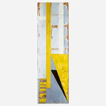 Bruce Robbins, Linkage, 1983, oil, oilstick, graphite and varnish on paper mounted to wood