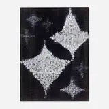 Ross Bleckner, Study for Chandelier (Black, Silver, Grey), 1988, oil on board