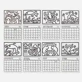 Keith Haring, The One and Only (Pop Shop Calendar), 1989-90, 20 spiral bound lithographs