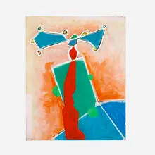 David Hare, Water Prince, 1977, oil and paper collage on canvas