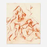 Mercedes Matter, Figure Study, sanguine on paper