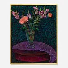 Gershon Benjamin, Flower Still Life, 1971, pastel on paper