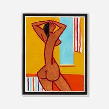 Josef Zenk, The Bather, gouache and graphite on paper