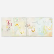 Lamar Briggs, Park Walk No. 2 (diptych), 2008, mixed media on canvas