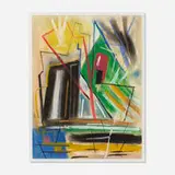 Joseph Meierhans, Abstract Composition, mixed media on paper