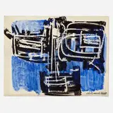 Vaclav Vytlacil, Black Forms on Blue
