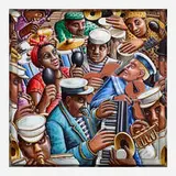 PJ Crook, Jazzamatazz, 1997, acrylic on canvas in painted artist's frame