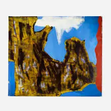 David Hare, Mountain Sky, 1969, oil and collage on paper laid to linen