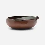Bowl with eucalyptus by Fred Brosi and Hans Jauchen for Ye Olde Copper Shoppe, sold Feb 2025