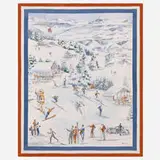 Loro Piana, Plaid Winter Mountains throw blanket, cashmere, suede