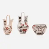 Joy Navasie, Collection of three Hopi-Tewa vessels