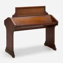 Remington Rand, Library Bureau Division book trough, c. 1930, oak, cork