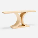 Karl Springer, Console table, c. 1990, parchment over wood