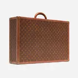 Louis Vuitton, Bisten trunk, 1963, vinylized canvas, leather, brass