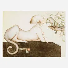Michael Parkes, The Sphinx, 1988, lithograph in colors on Rives Bütten
