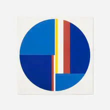 Untitled (Tondo) by Ilya Bolotowsky, c. 1975, screenprint on paper, sold Jan 2016